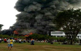 Kantor Gubernur Kalteng Ludes Terbakar
